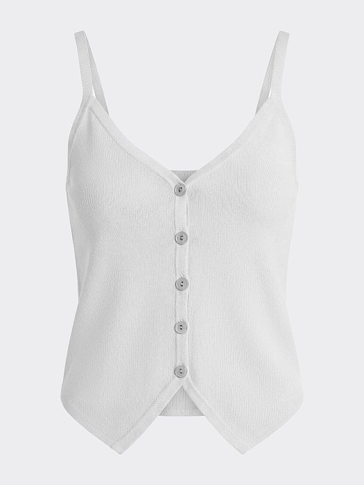 Вязаный топ на бретелях: фото №7