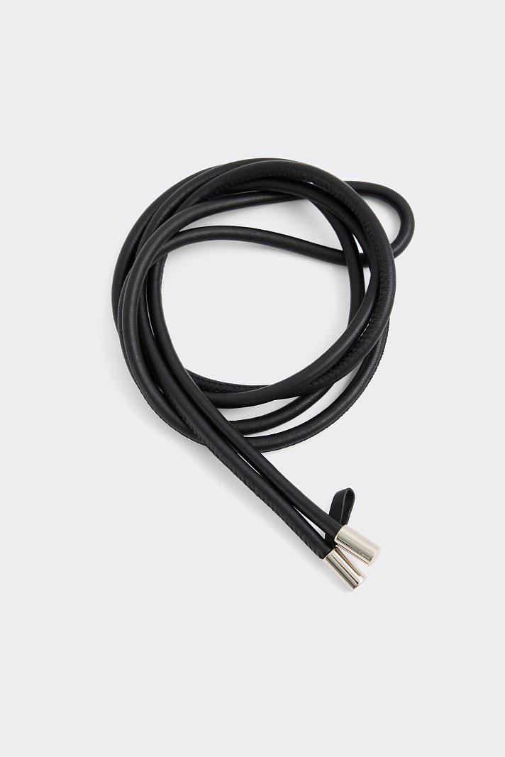 Пояс-шнурок из натуральной кожи