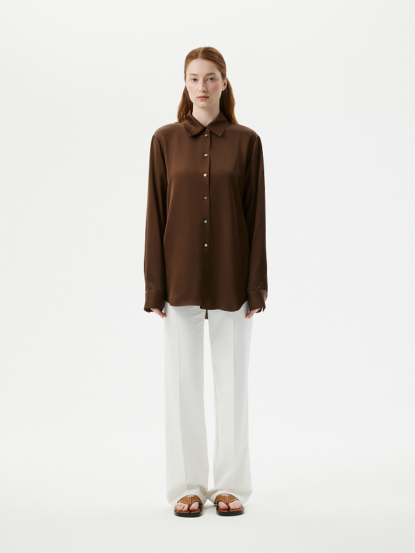 Атласная блуза 