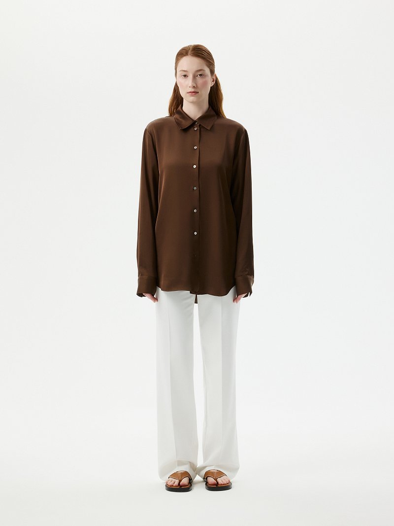 Атласная блуза 