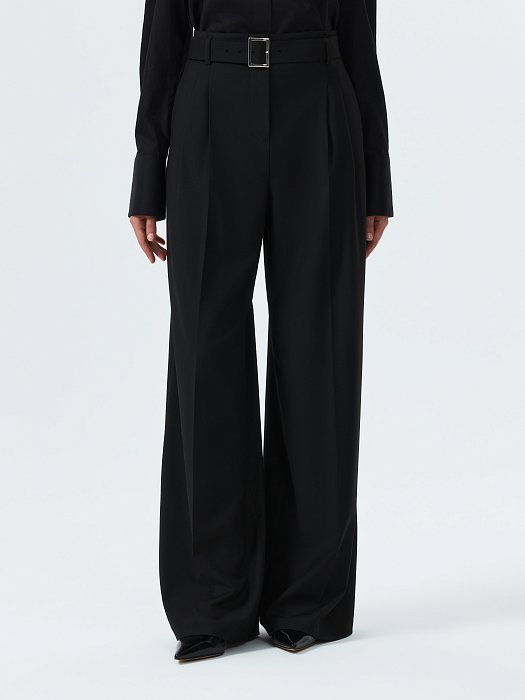 Широкие брюки с поясом: фото №2