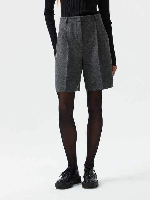 Шорты из твида «в елочку»: фото №3
