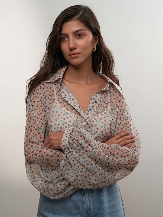 Блуза из шифона с принтом: фото №2
