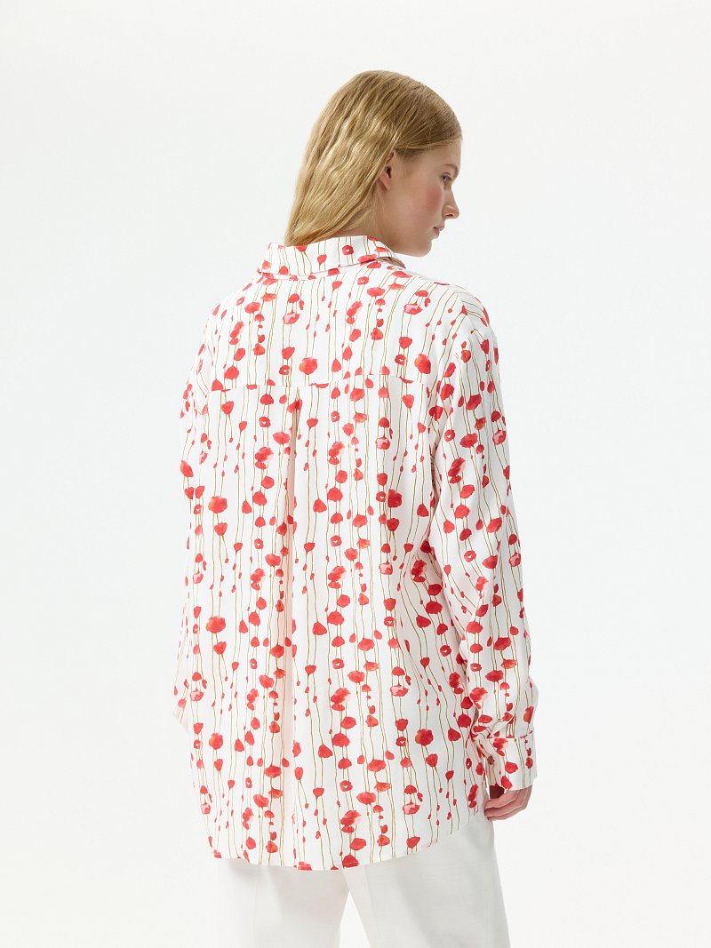 Блуза из вискозы с цветами