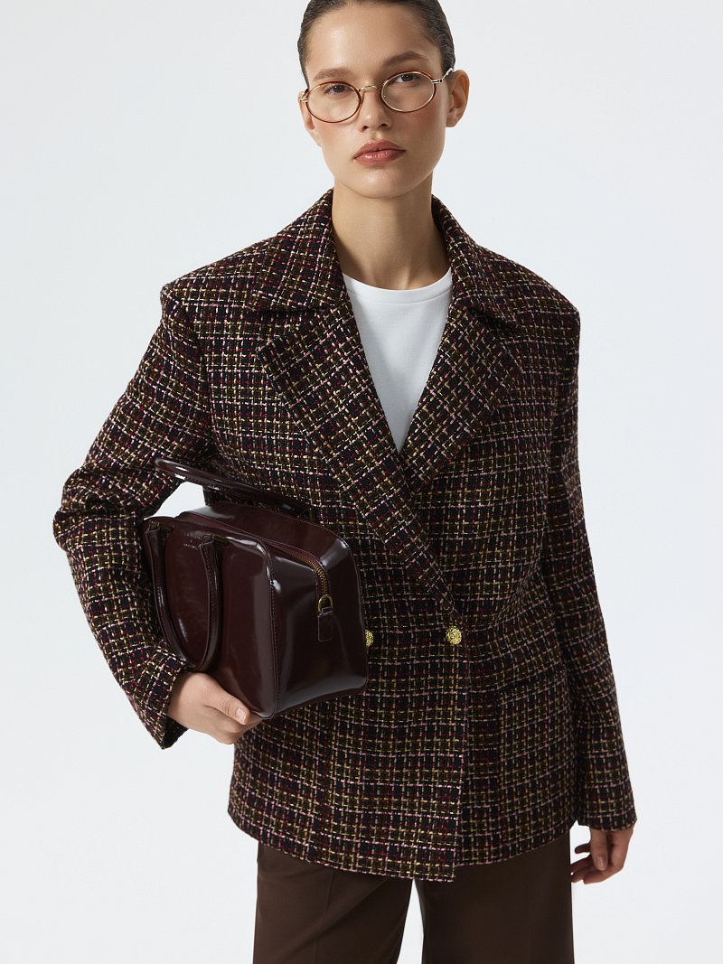 Объемный жакет из твида