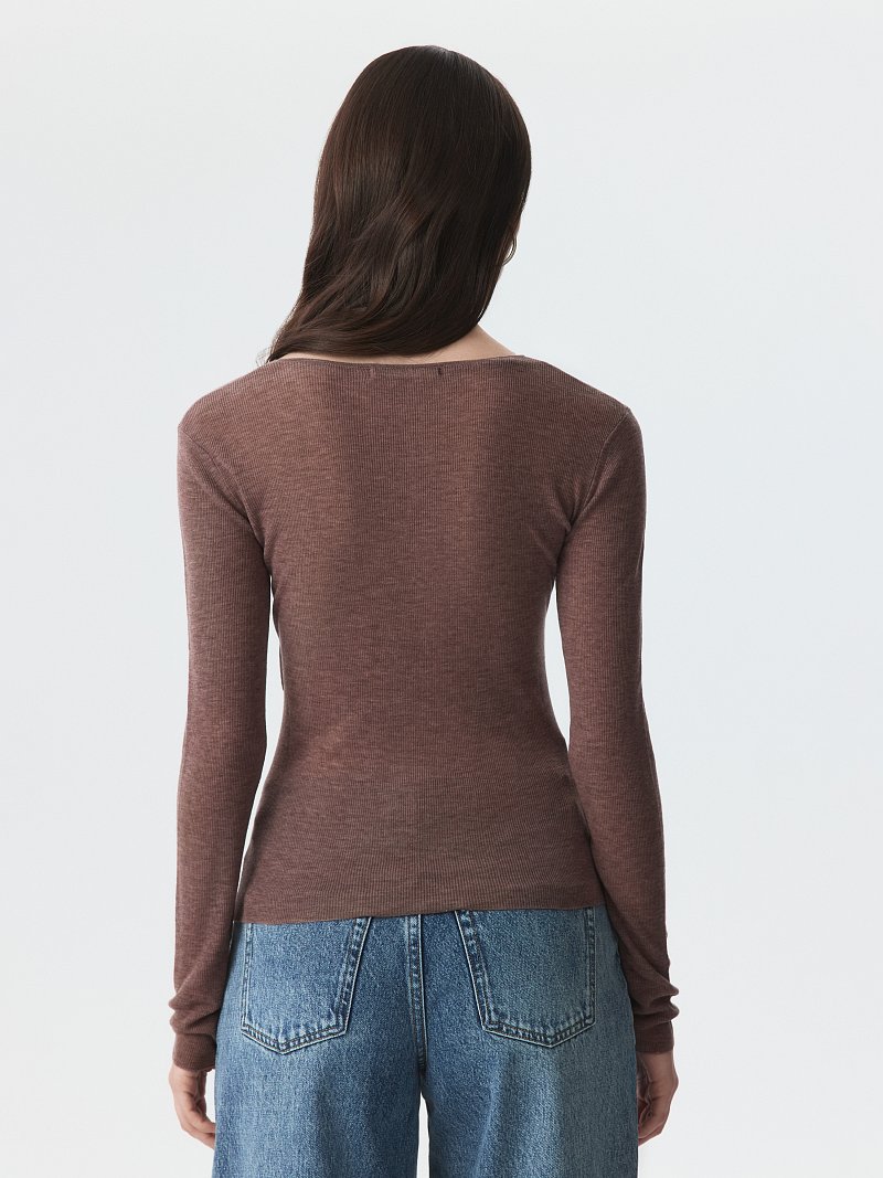 Шерстяной джемпер на запах