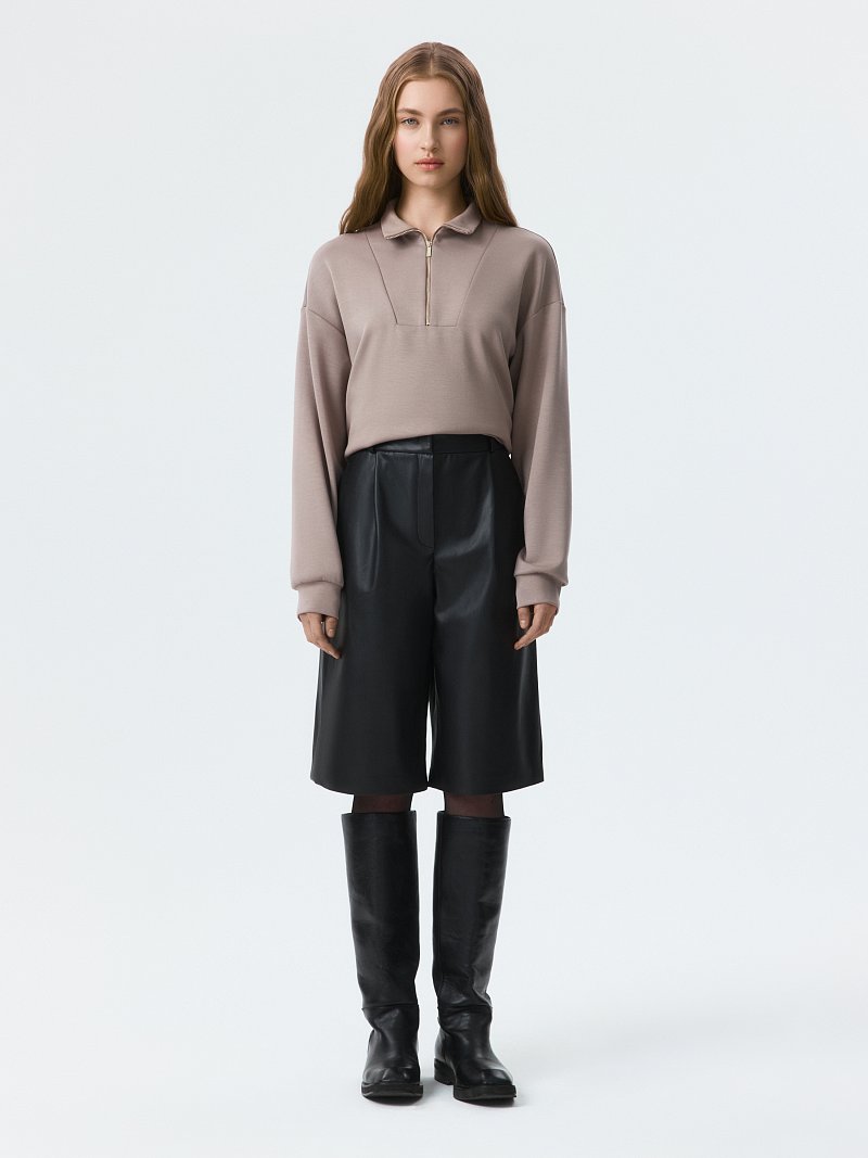 Шорты из экокожи