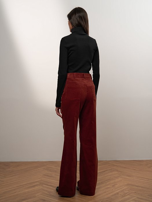 Вельветовые брюки клеш: фото №4