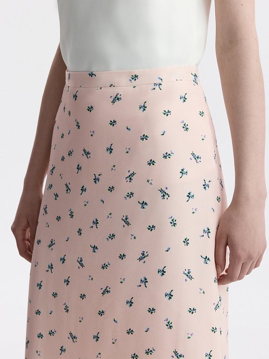 Атласная юбка в цветочек (Р158): фото №5