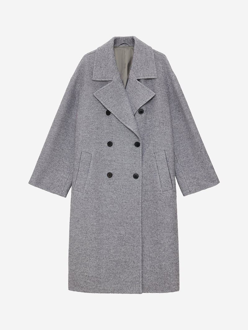 Пальто из букле с шерстью