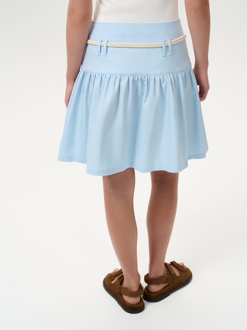 Расклешенная юбка со льном