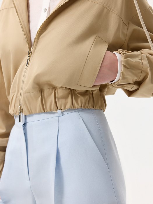 Укороченная куртка из хлопка: фото №3