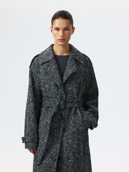 Пальто с шерстью «в елочку»: фото №4