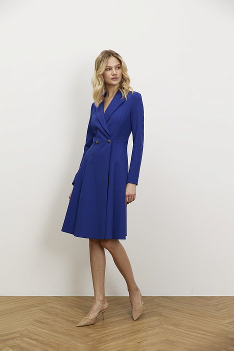 Платье на запах из костюмной ткани: фото №3