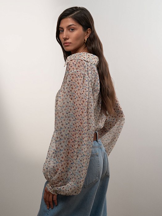 Блуза из шифона с принтом: фото №7