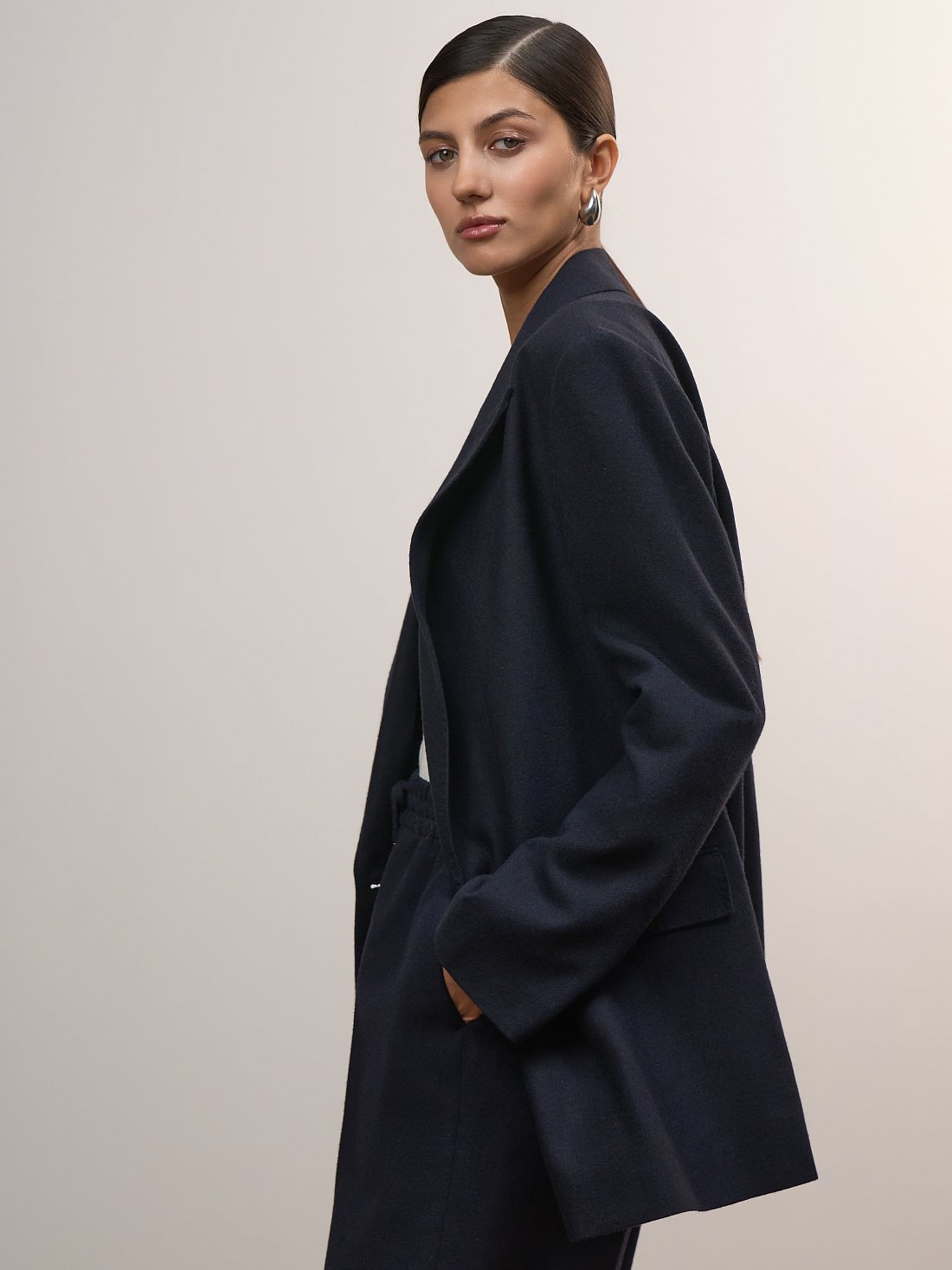 Прямой жакет из смесовой шерсти: фото №1