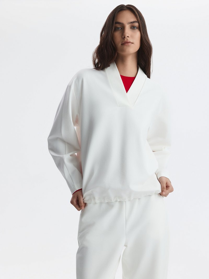 Свитшот с V-вырезом 