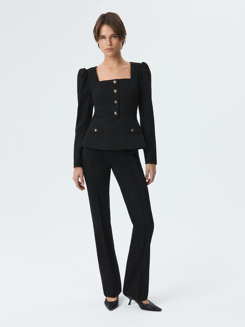 Приталенный жакет на молнии (Р158)