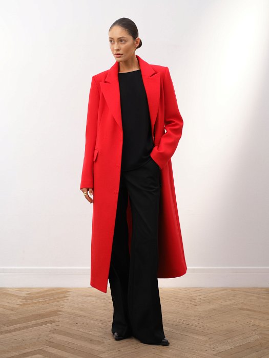 Пальто приталенное из шерсти: фото №5