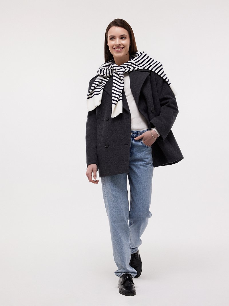 Полупальто из шерсти в стиле жакета (Р158)