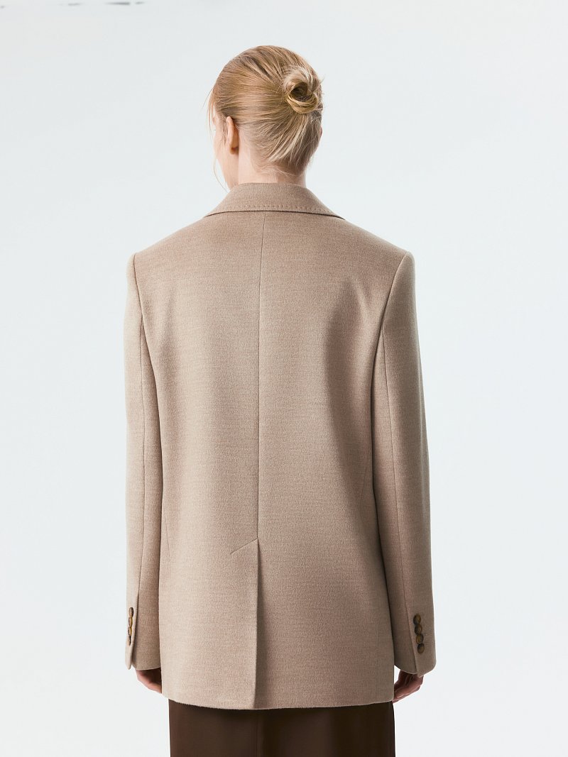 Однобортный жакет из фланели