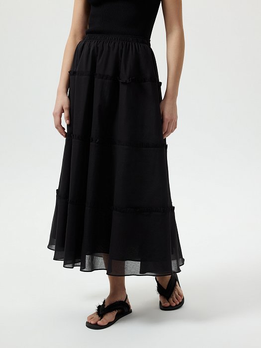 Ярусная юбка из хлопка: фото №2