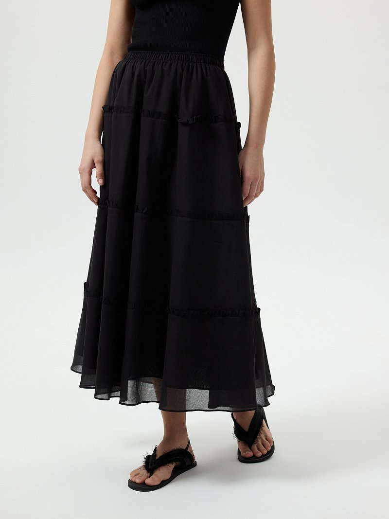 Ярусная юбка из хлопка