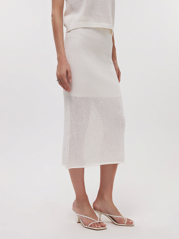 Вязаная юбка с пайетками