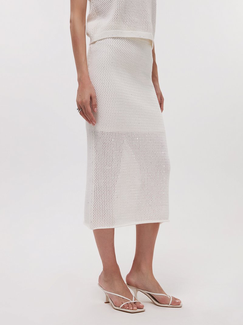 Вязаная юбка с пайетками