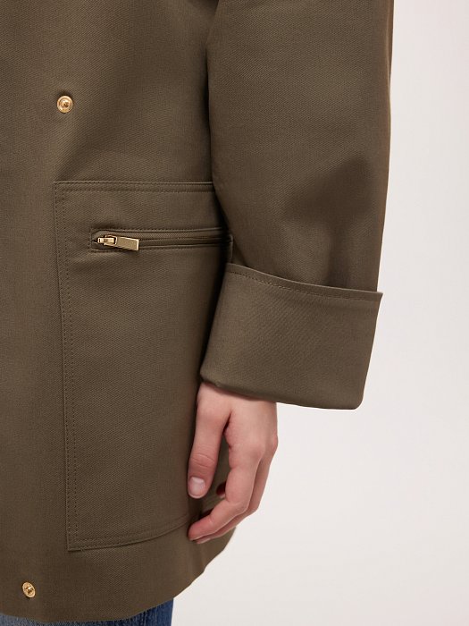 Плащ оверсайз из хлопка: фото №5