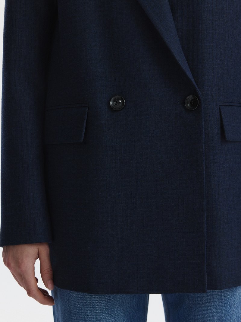 Двубортный жакет свободного кроя (Р158)