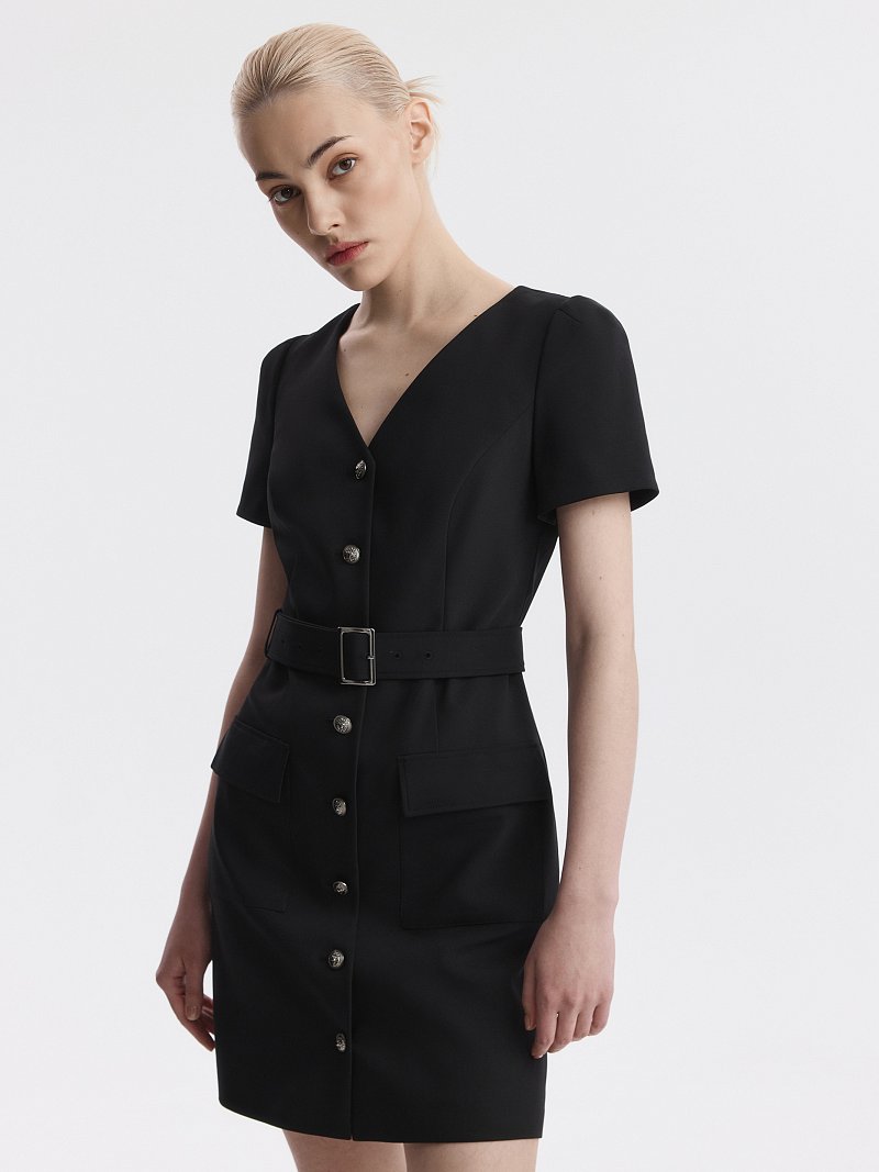 Платье-мини из хлопка