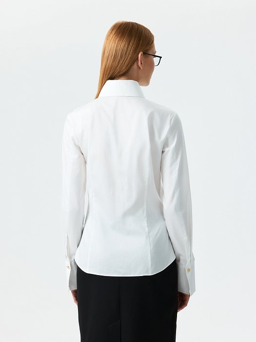 Приталенная блуза из хлопка: фото №4