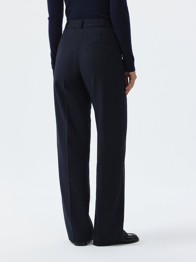 Брюки из фланели в полоску