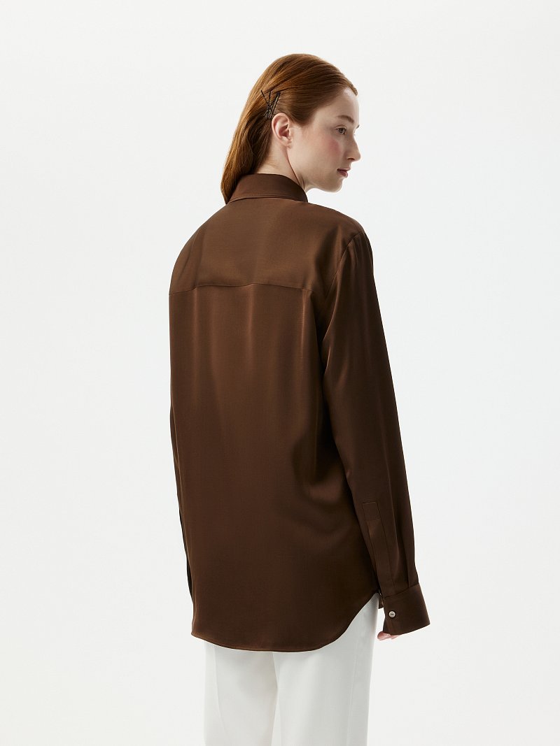 Атласная блуза 