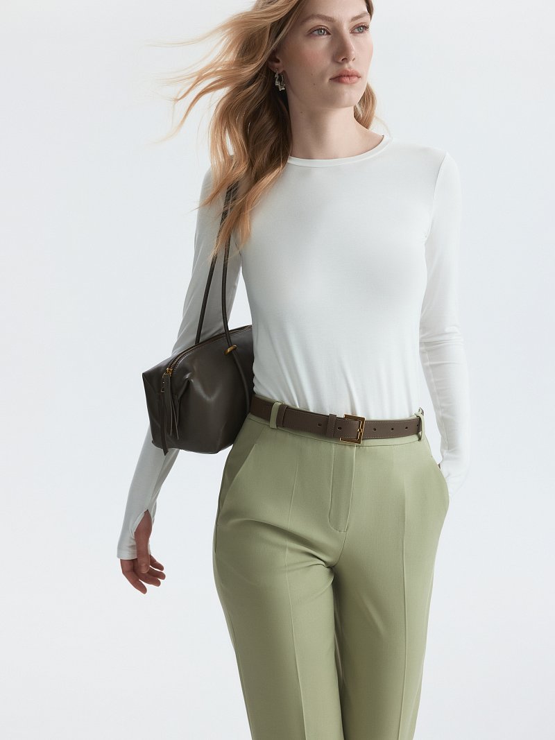 Укороченные брюки из вискозы