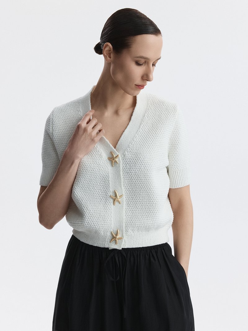 Кардиган с короткими рукавами