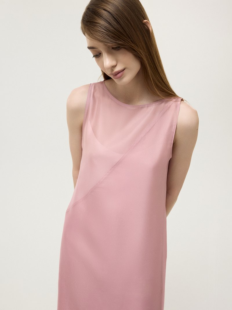 Асимметричное платье из органзы