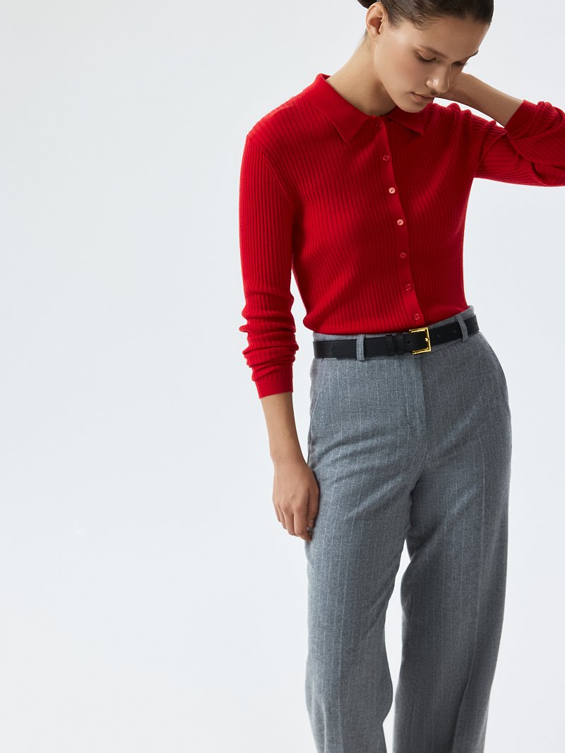 Брюки из фланели в полоску