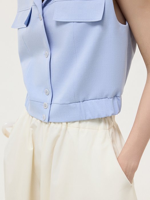 Укороченный жилет прямого кроя: фото №3