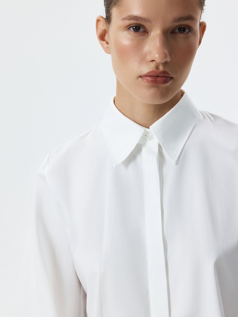 Укороченная рубашка из хлопка