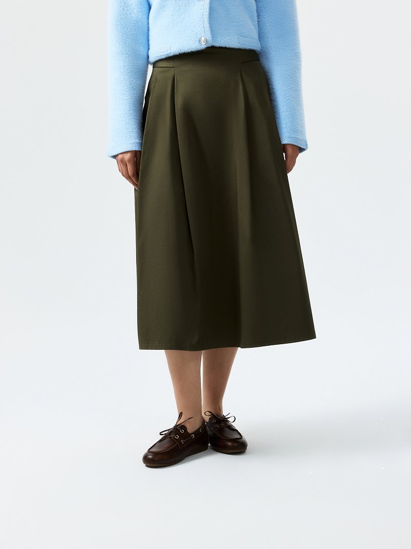 Юбка с акцентным поясом