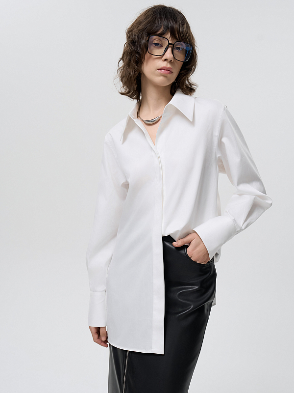 Удлиненная рубашка из хлопка