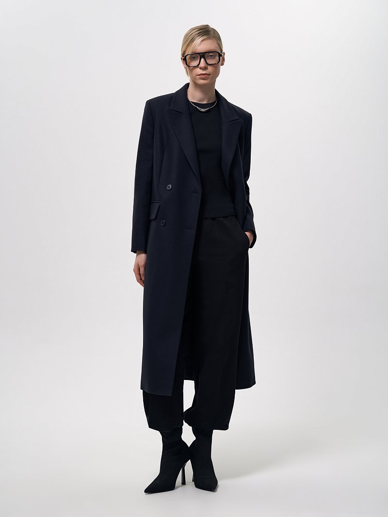 Удлиненное пальто из шерсти (Р158)