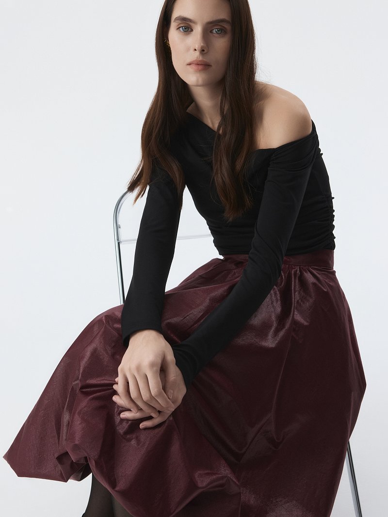 Юбка-баллон с блеском