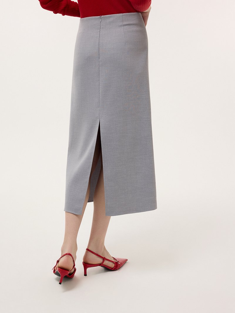 Юбка-трапеция в длине миди 