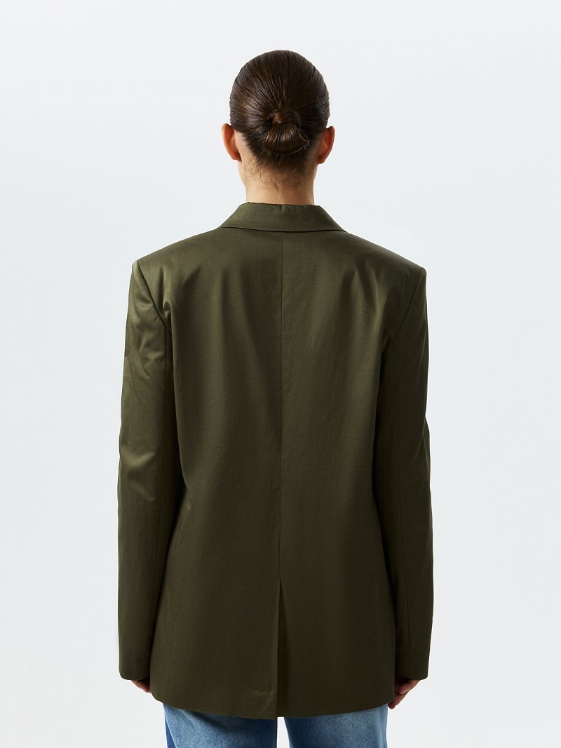 Прямой жакет из хлопка