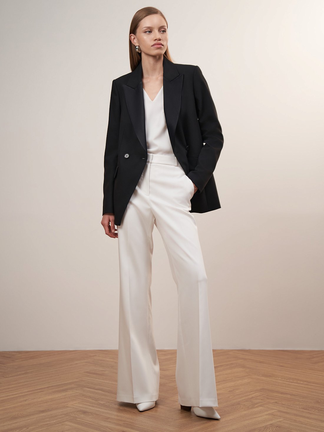 Брюки-клеш с разрезами: фото №1