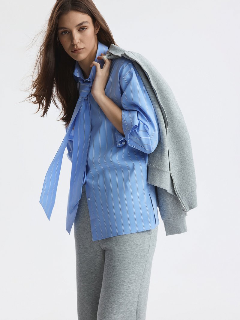 Рубашка из хлопка с галстуком