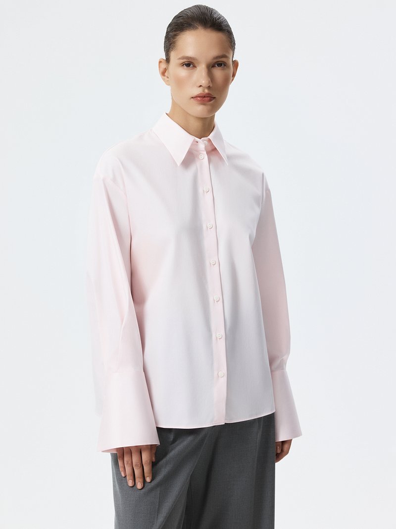 Рубашка с широкими манжетами